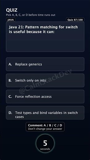 Quiz-187 | Pattern-matching switch advantage? | #shorts #java #quiz