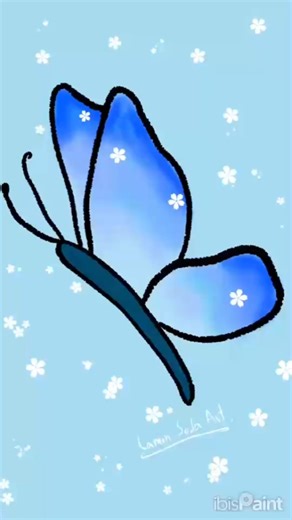 Simple Drawing : Basic blue butterfly#art #drawing #butterfly
