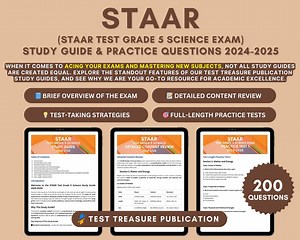 STAAR Test Grade 5 Science Study Guide 2024-25: Detailed Content Review, Test-taking Strategies and Teks-aligned Full-length practice tests - Etsy