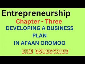 Business plan development in afaan oromoo