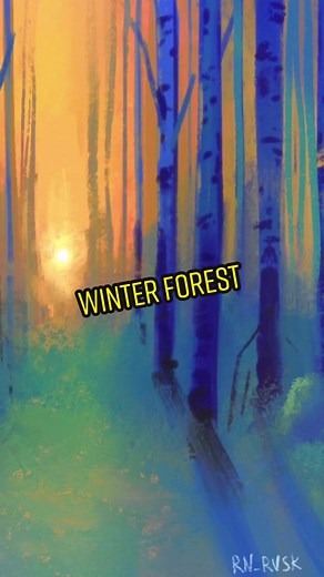 I’m remembering how to draw color pictures. #rn_rvsk_art #arttok #arttiktok #art #fyp #foryourpage #recommendation #winter #artprocess #forest