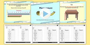 Measurements Appropriate Measures PowerPoint with Worksheets