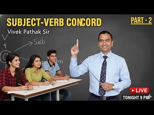 LIVE 🔴 Subject Verb Concord | Full Concept with Tricks | English Grammar by Vivek Pathak Sir