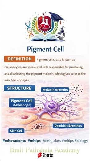 DEFINITION OF PIGMENT CELL & STRUCTURE || #mltips #mltstudents #dmlt_classes #technician #mlt
