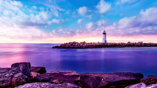 Lighthouse, Ocean, Pier. Free Stock Video