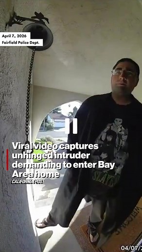 It’s the doorbell footage that’s sending shivers down the spines of suburban homeowners everywhere. A chilling doorbell camera video out of Fairfield, California, is making the rounds online — showing a deranged intruder demanding entry into a family home while a woman and child were inside. Read more at the link in bio.