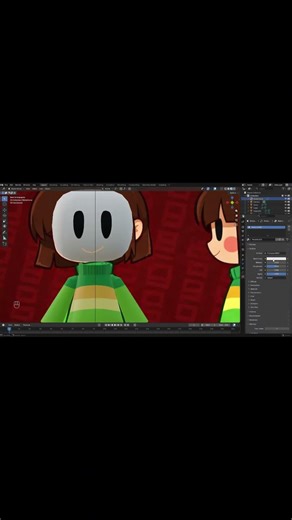 How I Made Chara (Undertale) in 3D | Blender 5 Tutorial