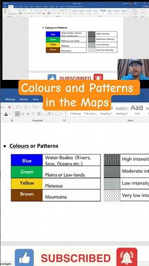 Colours & Patterns – Map Explanation