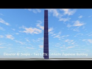 Elevator @ Simple - Two Lifts - Hitachi Japanese Building