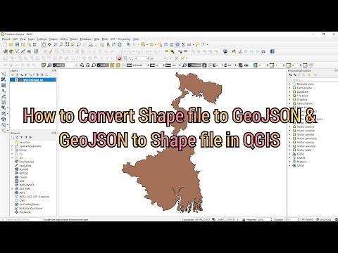 How to Convert Shape file to GeoJSON & GeoJSON to Shape file in QGIS