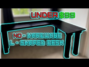 DIY L-Shaped desk from only construction lumber!