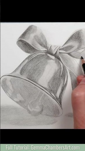 Let's Draw... a Christmas Bell with Graphite Pencils #graphite #drawing #christmas #pencildrawing