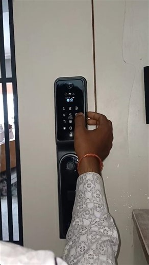 lavna smart digital lock installation done #digitallock #technology #tecnician #indian