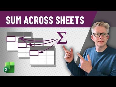 Sum the same cell across multiple sheets in Excel | Excel time saving tip