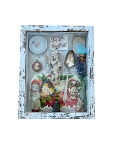 Spirit Box “the Cherub’s Keeping” | Victorian Shadow Box Assemblage | Vintage Cherub Curio Art - Etsy