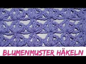 Blumen oder Krönchenmuster häkeln | Häkelmuster #18