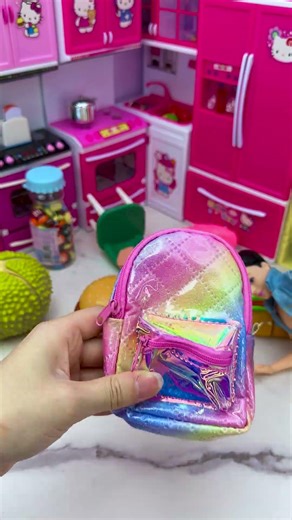 Satisfying With Unboxing Barbie Backpack Toys, ASMR Video #shorts