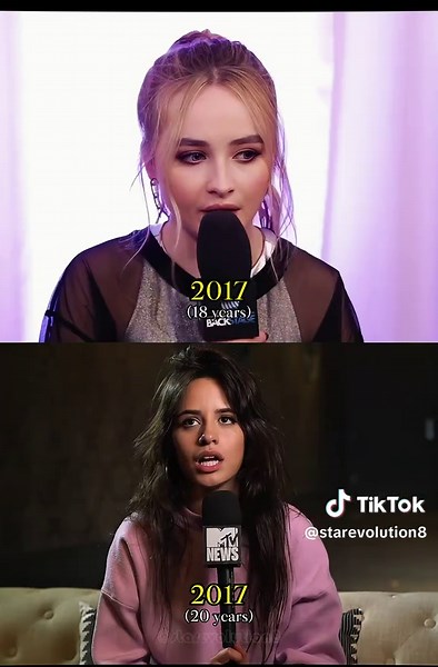 Sabrina Carpenter and Camila Cabello are both in love with Shawn Mendes#evolution #throughtheyears #fyp #sabrinacarpenter #camilacabello #shawnmendes