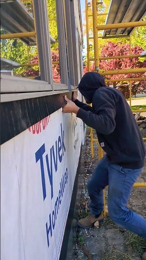 Installing flashing tape under window