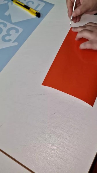 Funny Car Decals in Gloss Orange Vinyl