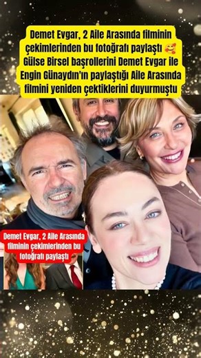 Demet Evgar, 2 Aile Arasında filminin çekimlerinden bu fotoğrafı paylaştı #shorts #paraisletmecisi