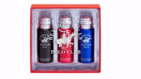 BHPC Men's Deodorant Body Spray Collection - 3 Piece Deodorizing Natural Body Spray Gift Set for Men - Beverly Hills Polo Club Long Lasting Odor Protection Deodorant - Sexy, Blaze and Blue (4 Oz Each)