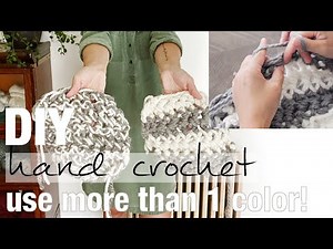 How to Finger Crochet with Multiple Colors, 2 Ways with Simply Maggie
