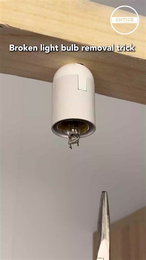 Broken light bulb removal trick #easy #bulb #remove