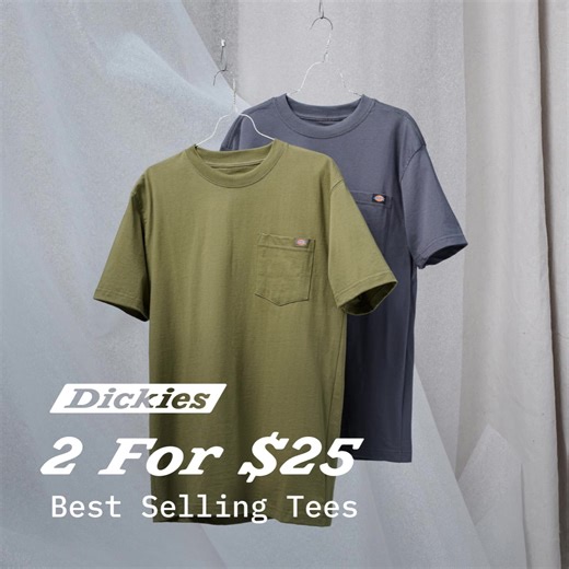 629 reactions · 56 shares | Nothing works harder than these. Stock up now to get our essential workwear tees on sale. Extended sizes available. | Dickies | Facebook