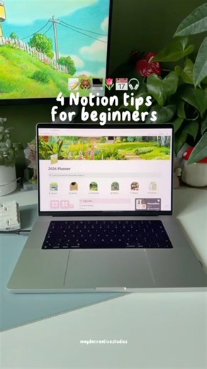 4 Notion tips for beginners 📝🐻💻#notion #notionapp #digitalplanner #notiontips