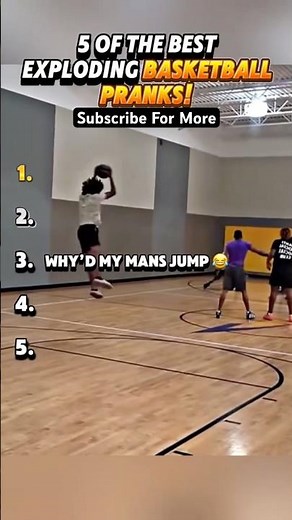 TOP 5 BEST Exploding Basketball Pranks 🏀 #funny #shorts #youtubeshorts #ranked #top5