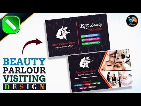 beauty parlour visiting card design in coreldraw