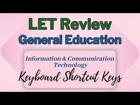 General Education • ICT • Keyboard Shortcut Keys