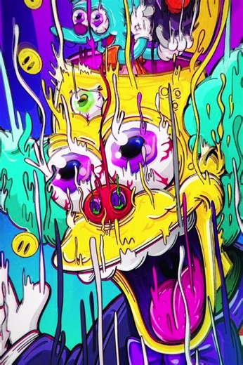 The Tripsons #simpsons #bart #trippy #halloween #fyp