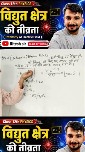 Intensity of electric field | Ritesh sir #physics