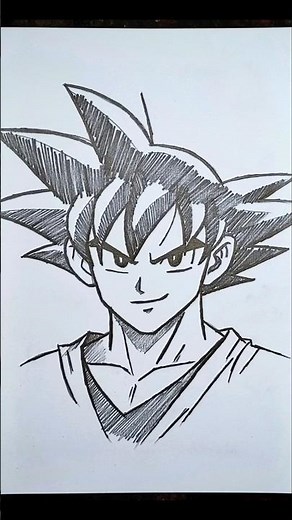 Goku Pencil Sketch Tutorial | Dragon Ball Drawing ⚡