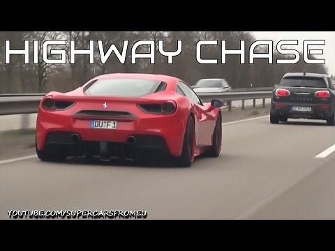 Ferrari 488 GTB High Speed Autobahn Chase!