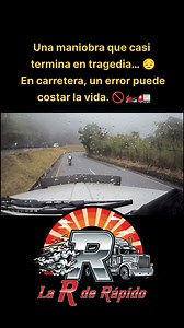 165K views · 2.5K reactions | Una imprudencia que pudo acabar en tragedia. La moto intentó adelantar a una tractomula en plena curva y casi ocurre un accidente fatal. Recordemos: en la vía no hay segundas oportunidades. ⚠️️ #Accidente #truckdriver #tractomulasdecolombia #SeguridadVial #CamionerosColombia | La R de rápido | Facebook