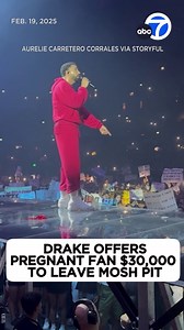 3.3M views · 18K reactions | "Get that baby out of the pit ASAP!" Canadian rapper Drake offered to give a pregnant fan $30,000 and a VIP upgrade after he spotted her sign which read, “I’m 20 weeks pregnant” during a concert in Sydney. Video shows Drake speak to the crowd and react with disbelief after reading the sign. | ABC7 | Facebook