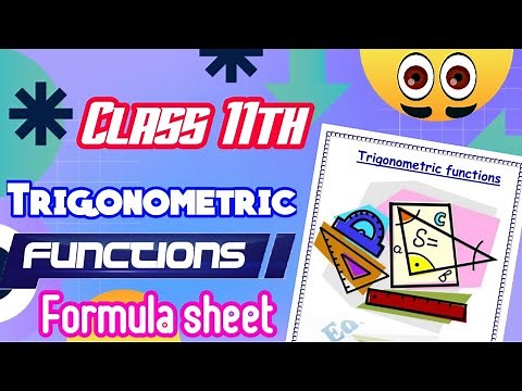 | Formula Sheet| Trigonometric functions | Class 11th| Maths chapter 3| @Edustudy_point