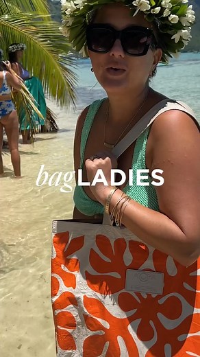 Get in, we're headed to Tahiti! Watch the full Bag Ladies Episode 2 now: https://bit.ly/420LX3T 🌺 #alohacollection #bagladies #travellightwithus #splashproof #tahitipop #summerstyle #bestbeachbagsever | ALOHA Collection