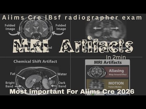 mri artifacts radiology |aliasing artifact |most important mcq|Aiims cre bsf radiogrpaher exam 2026 