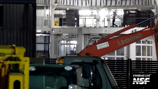 NASASpaceflight on Instagram: "The mystery of what is next planned for Starbase continues. After earlier in the day, the booster stand was spotted in the ring yard, suggesting a booster transport soon. Additionally, the Orbital Launch Mount clamps were removed and the Ship test stand "starstool" was rolled back to the launch site. Meanwhile two Raptor Vacuum engines where spotted, either as replacements for Ship 37 or possibly for Ship 38. This suggests that plans might have changed and possibly