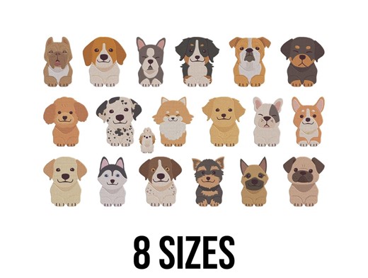 Dog Breeds Embroidery Design - Dogs Breed Embroidery Design - Dog Lover Embroidery Design - Dog Set Machine Embroidery Design Files -8 Sizes - Etsy Australia