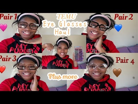 TEMU EYE GLASSES HAUL + TEMU LASHES + TEMU EARRINGS! #temufinds #eyeglasses