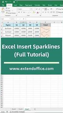 Excel Insert Sparklines - Full Tutorial #excel