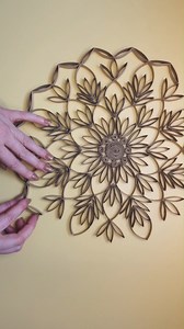 250K views · 6.2K reactions | Incredible Wall Decor Idea! #tutorial #walldecor #wallhanging #howto #toiletpaperroll #reuse #mandala #diy #craft | Day with DIY | Facebook