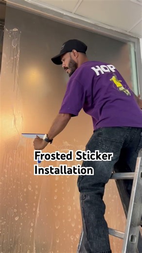 Frosted Sticker Installation Frosted Self Adhesive Sticker One way vision Sticker Vinyl Sticker