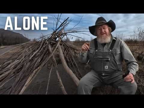 Cold Winter Camping Alone for 2 nights On Mules— Hot Tent and Wilderness Journey