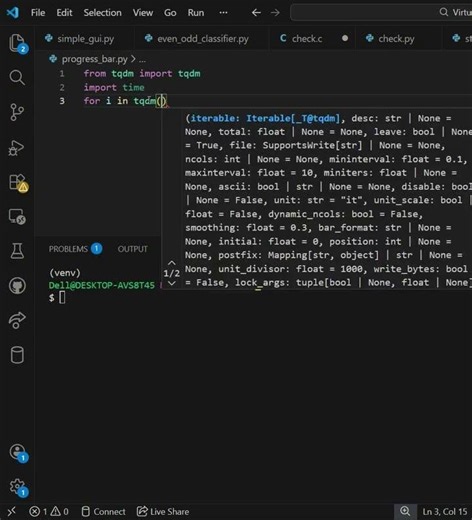 Progress Bar in Python #python #coding #progressbar #programming #tqdm